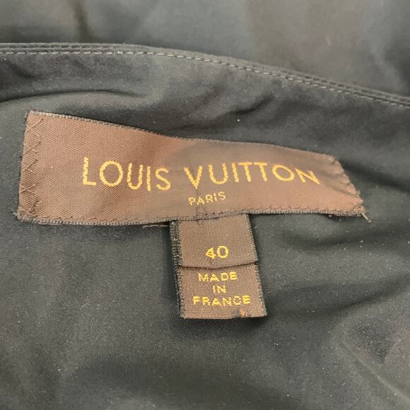 Louis Vitton Paris Womens Skirt Size‎ 40 Black Silk Blend Lined Straight Pencil - Picture 5 of 10